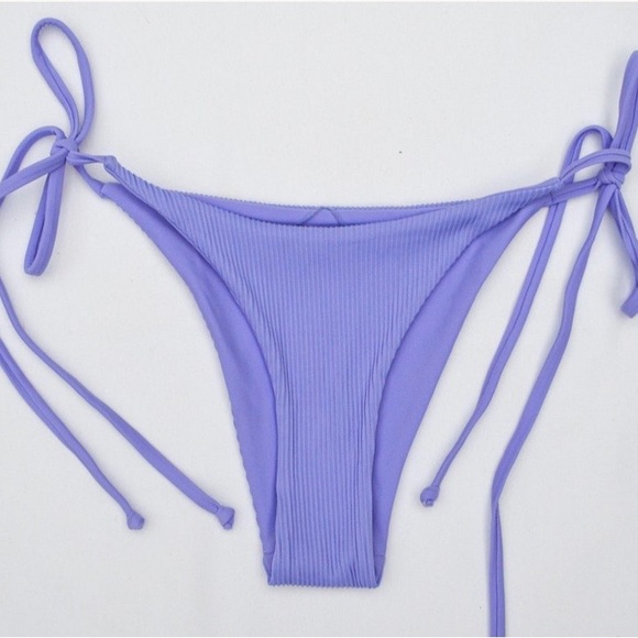 Purple Ribbed Bikini Set - Picture 4 of 6